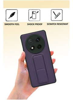 NAFCO For Honor X9c - Soft  Silicone Dual Tone Case With Magnetic Hand Grip Holder And Kickstand - Purple  - Image 4
