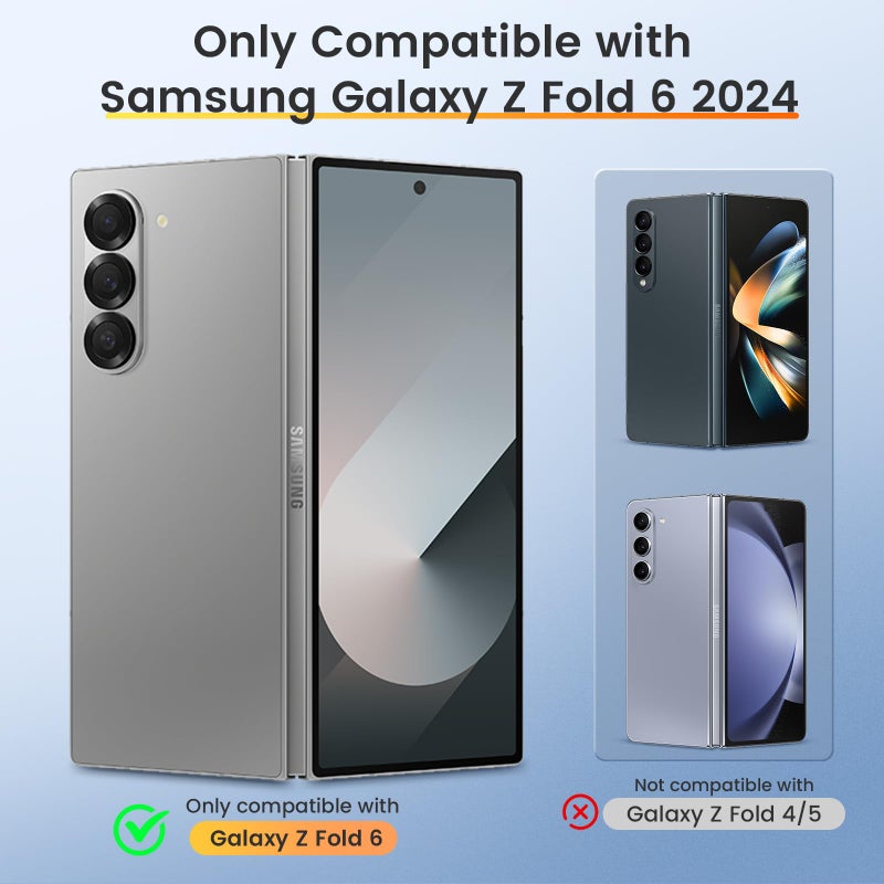 VEGO for Samsung Z Fold 6 Case with Built-in Privacy Screen Protector & Kickstand - Full-Body Hinge Protection & Slide Camera Cover - Shockproof Protective Case for Galaxy Z Fold 6 5G 2024 - Black - Image 2