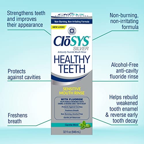 Closys Healthy Teeth Anti-Cavity Oral Rinse Mouthwash with Fluoride, Non-Burning, Non-Irritating – 32 Fl Oz (Twin Pack) - Image 2