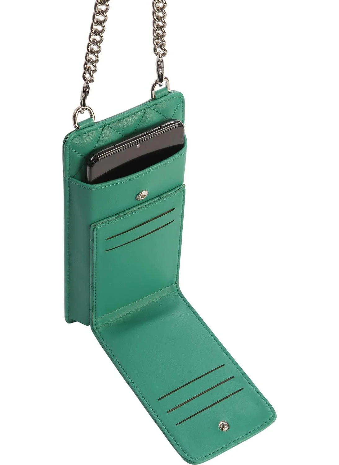 Cengiz Pakel Kira Cross Strap Women's Shoulder Wallet Bag with Phone Compartment - 7370T - Z.green