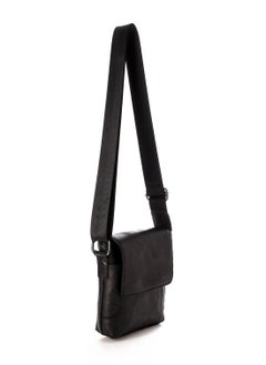 M&O M&O Leather Small Cross-body Men Bag -  Black  - Image 2