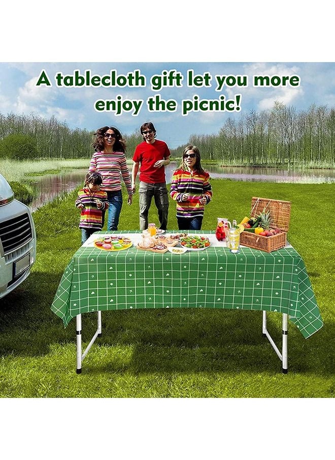 Folding Table, 1.2m Folding Picnic Table, Aluminum Portable Camping Table with Handle, Adjustable Height Plastic Table for Picnic, Party, Bbq, White