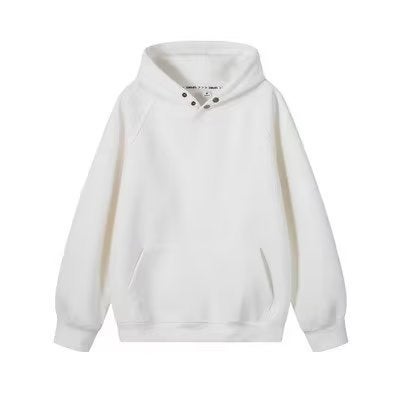 New sweater mens hooded spring and autumn ins Hong Kong style loose casual fashion brand solid color all-matching top coat Black - Image 3