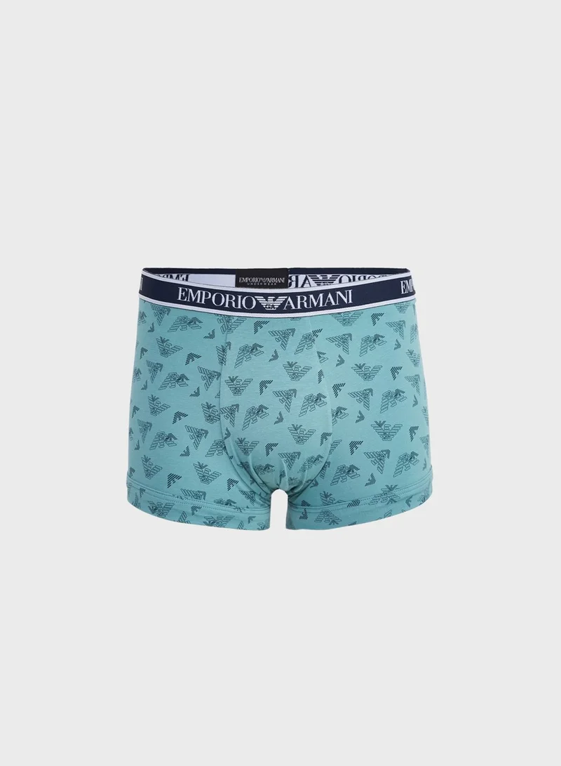 EMPORIO ARMANI 3 Pack Logo Band Assorted Trunks