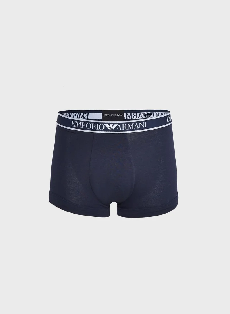 EMPORIO ARMANI 3 Pack Logo Band Assorted Trunks