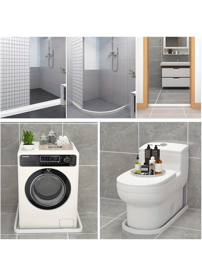 2 متر حاجز استحمام رمادي مقاوم للماء، مانع تسرب مياه المرحاض، حامي الحوض، حماية الأرضية - Image 5