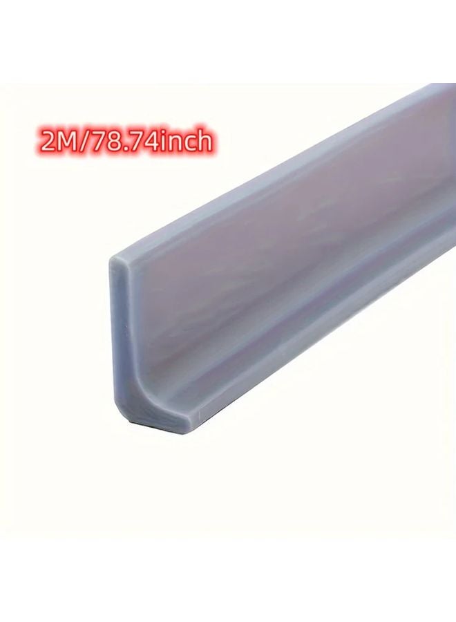 2 متر حاجز استحمام رمادي مقاوم للماء، مانع تسرب مياه المرحاض، حامي الحوض، حماية الأرضية - Image 1