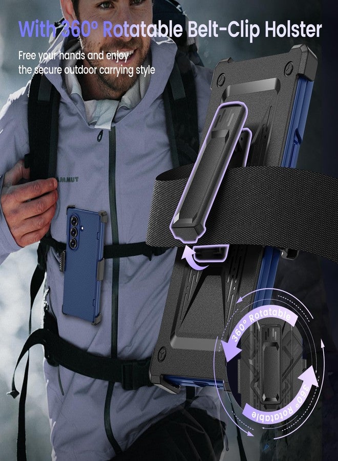 VEGO for Samsung Z Fold 7 Case with Screen Protector[Compatible with Magsafe][with Belt Clip][Hinge Protection] Hard PC Anti-Drop Protective Magnetic Phone Case for Samsung Galaxy Z Fold 7 Blue - Image 3