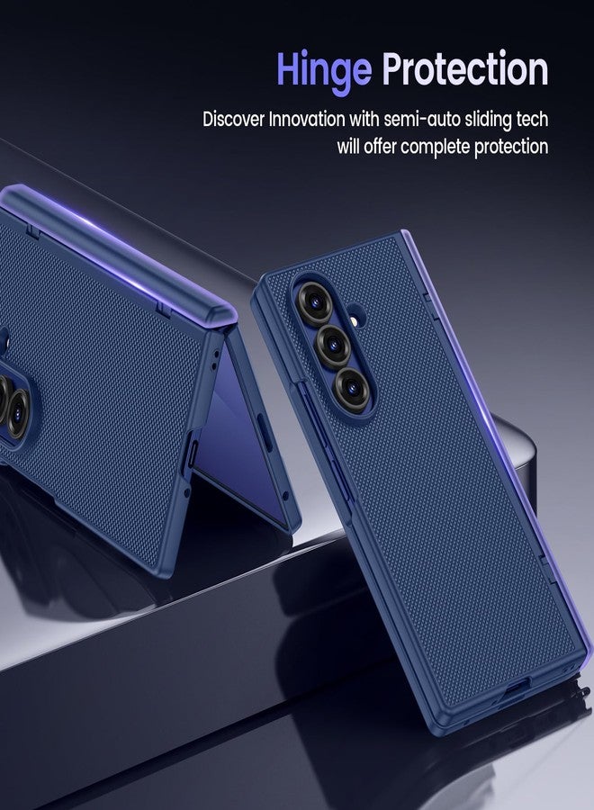 VEGO for Samsung Z Fold 7 Case with Screen Protector[Compatible with Magsafe][with Belt Clip][Hinge Protection] Hard PC Anti-Drop Protective Magnetic Phone Case for Samsung Galaxy Z Fold 7 Blue - Image 4