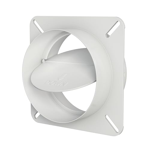 Deflecto Plastic Dryer Vent Draft Blocker, 4" Diameter, White (BD04) - Image 1