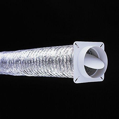 Deflecto Plastic Dryer Vent Draft Blocker, 4" Diameter, White (BD04) - Image 3