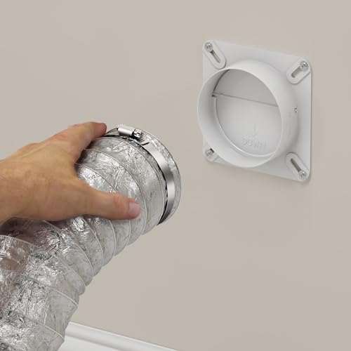 Deflecto Plastic Dryer Vent Draft Blocker, 4" Diameter, White (BD04) - Image 4