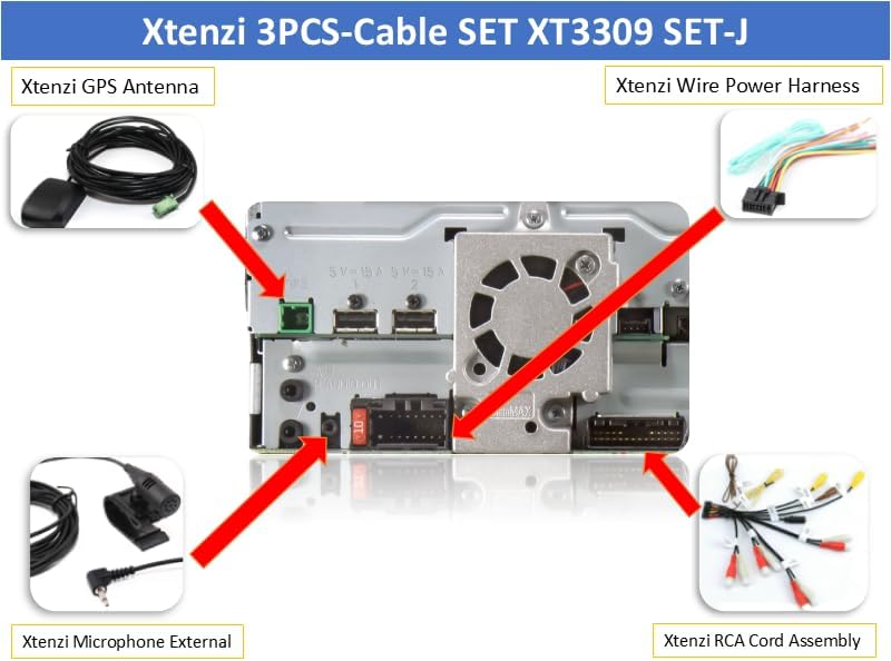 Xtenzi Connection Cable Set for Pioneer AVIC and AVH Models - 4 Piece Set - Image 3