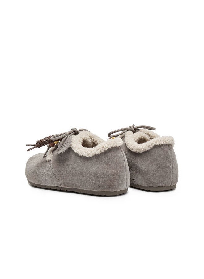 Belle Zhou Yutong Pinecone Toast Birkenstock Women's Cotton Shoes Winter Furry Thick Sole B2831dm5 Gray 37 - Image 5
