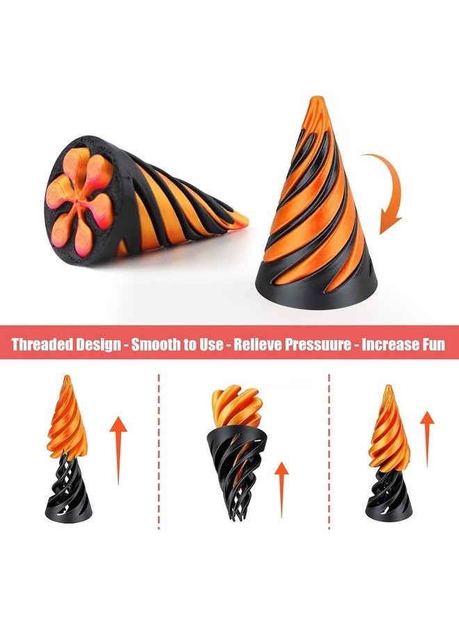 SIMXEN 3D Printed Spiral Cone Toy,Impossible Cone Fidget Toy,Mini Vortex Thread Illusion,Fidgets Toys for Anxiety ADHD,Desktop Decor,Sensory Fidget Toys Triangle Game for Kids Adult - Image 4