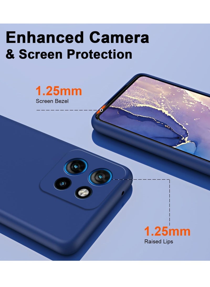 Motorola Edge 50 Case Cover with Inner Velvet Fabric Lining Cushion Case Shockproof Camera Protection Back Cover for Motorola Edge 50 6.7-inch - Image 2