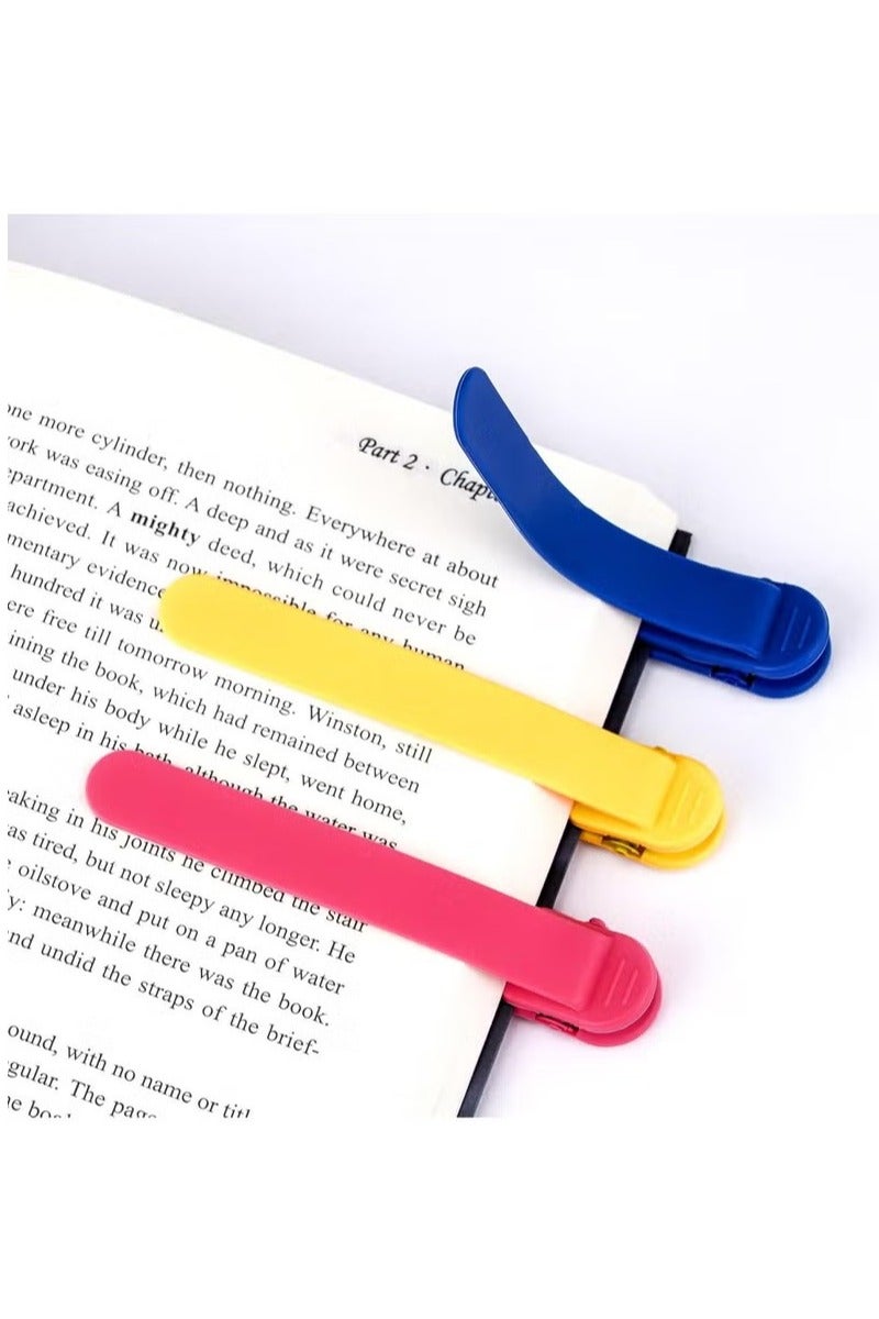 3pcs Smart Clip Bookmark,Silicone Pagekeeper Book Mark This smart bookmark helps you mark book pages and insert them into novels suitable for students, writers, readers, etc. - Image 1