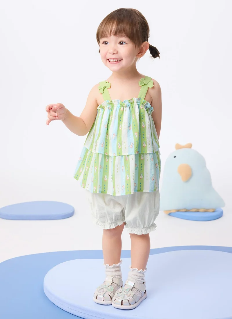 بالابالا Baby Girl Woven short sleeve suit
