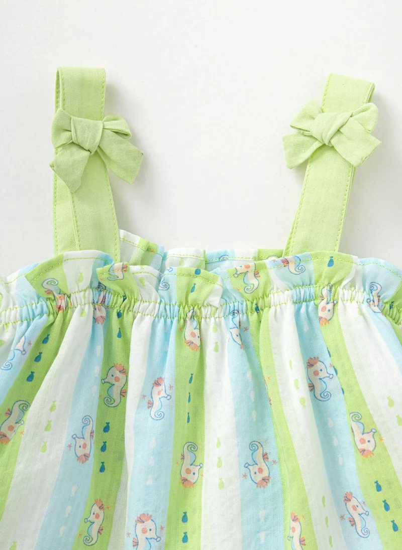 بالابالا Baby Girl Woven short sleeve suit