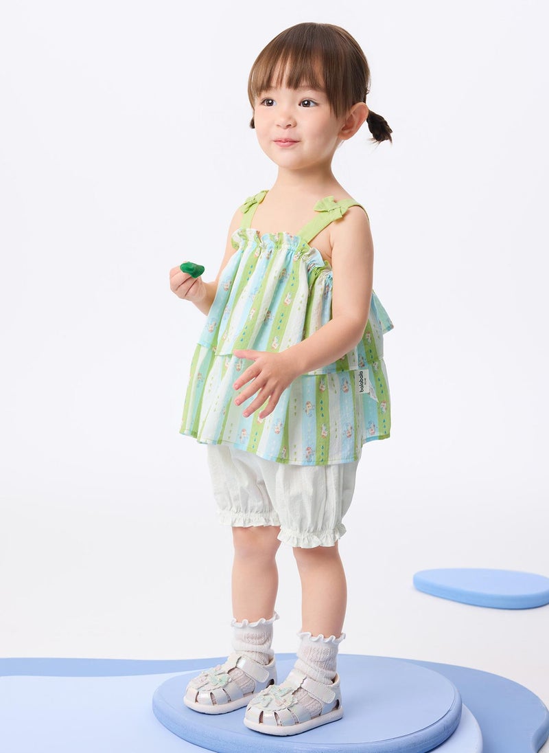 Balabala Baby Girl Woven short sleeve suit - Image 2
