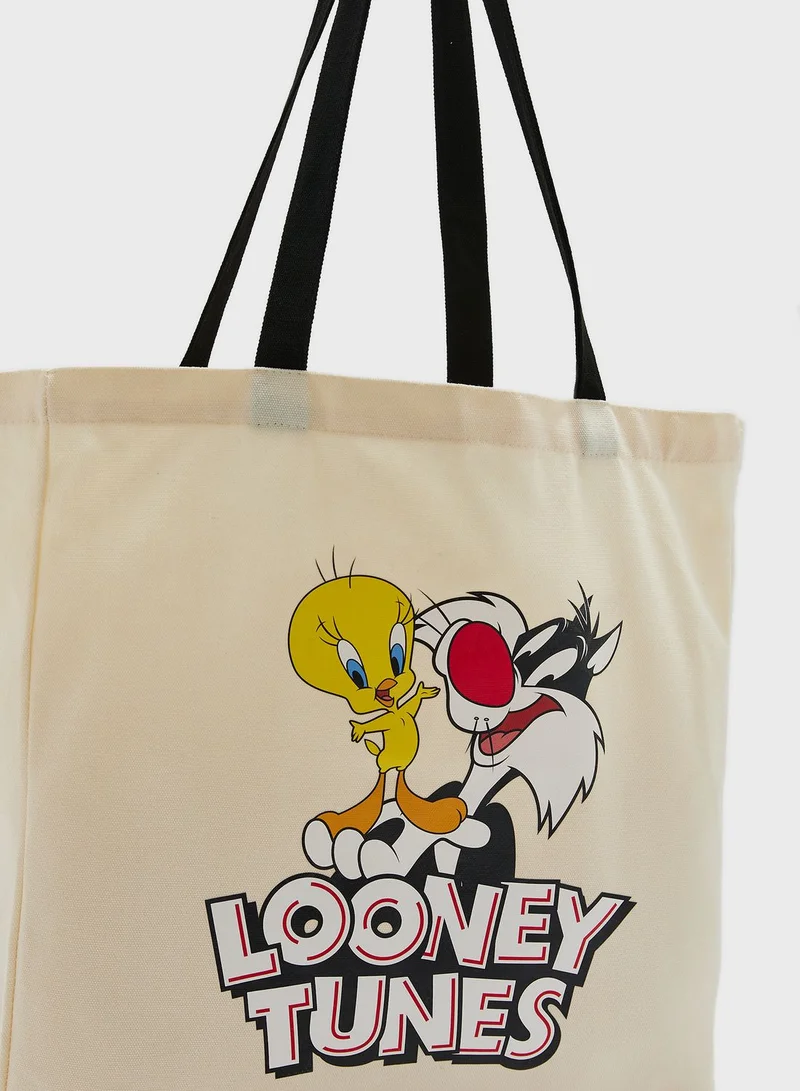SP Characters Looney Tunes Print Tote Bag