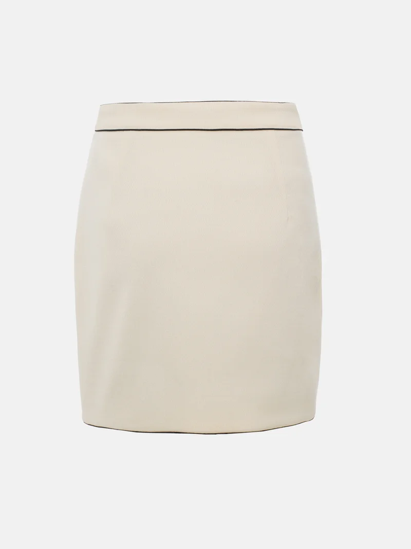 Lichi  Straight mini skirt with contrasting decorations for Women | Best Price UAE
