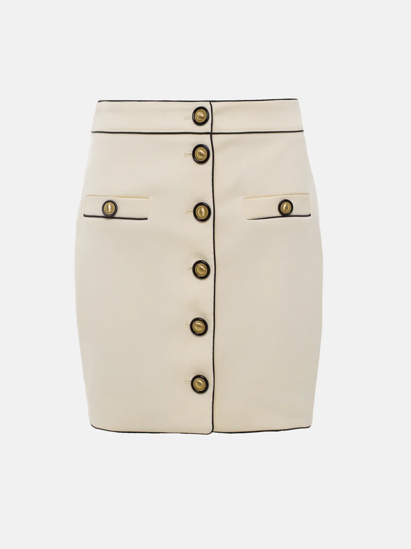 Lichi Straight mini skirt with contrasting decorations