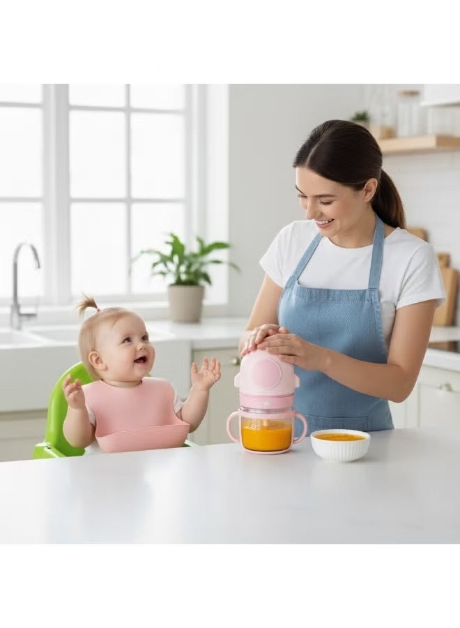 DSB DSP Baby Food Processor, 300ml capacity, 150W, made of safe and healthy glass for children. Features include: 8 stainless steel blades, food-safe glass bowl, compact and easy-to-use design for preparing baby meals, pure copper motor, and 10,000 RPM rotation speed. KM4112 - Image 4