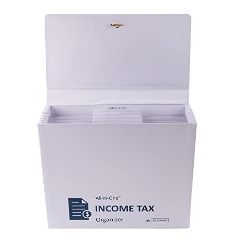 Smead All-in-One Income Tax Organizer, 12 Pockets, Flap and Cord Closure, Letter Size, Navy/White (70660) - Image 5
