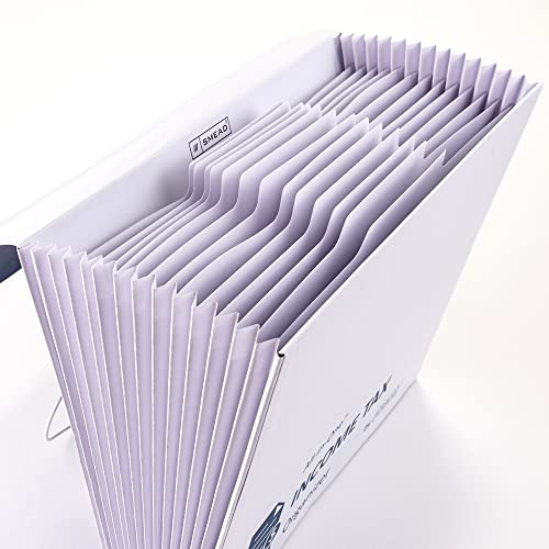 Smead All-in-One Income Tax Organizer, 12 Pockets, Flap and Cord Closure, Letter Size, Navy/White (70660) - Image 3