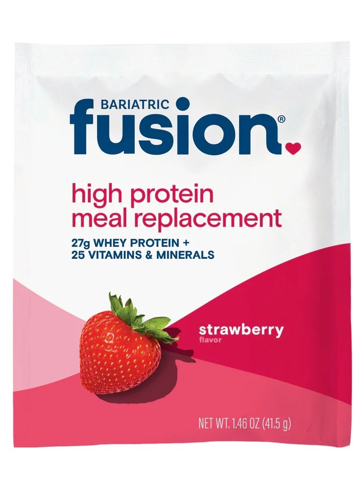 Bariatric Fusion Strawberry High Protein Meal Replacement - Single Serve Packet 42.1  - Image 1