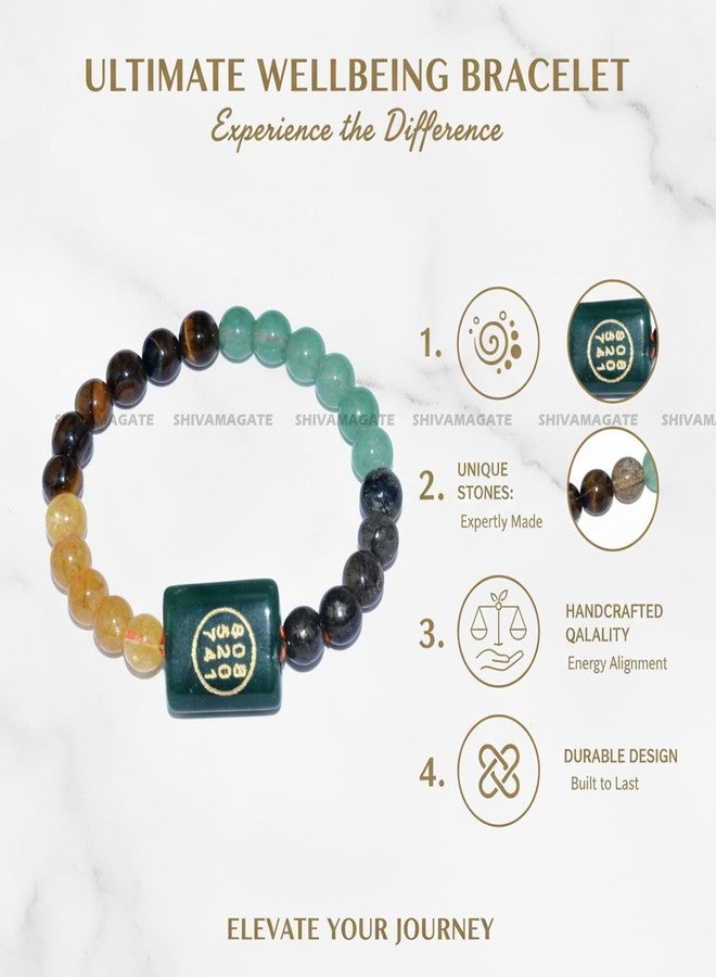 SHIVAMAGATE Money Magnet Natural Green Zibu Single Bracelet | Numerical Numbers 808,520,741 | Zibu Bracelet for Men and Women | Unisex | Green Colour | Money | Prosperty | Wealth - Image 4