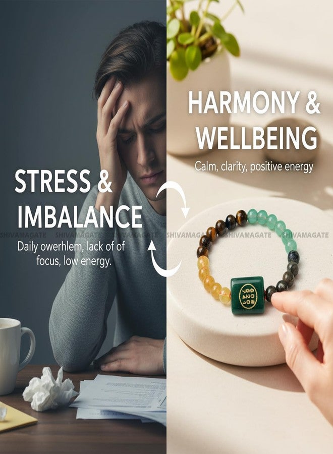 SHIVAMAGATE Money Magnet Natural Green Zibu Single Bracelet | Numerical Numbers 808,520,741 | Zibu Bracelet for Men and Women | Unisex | Green Colour | Money | Prosperty | Wealth - Image 5