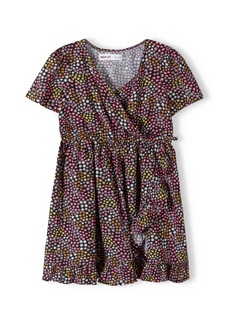 MINOTI Kids Girls Printed Wrap Dress