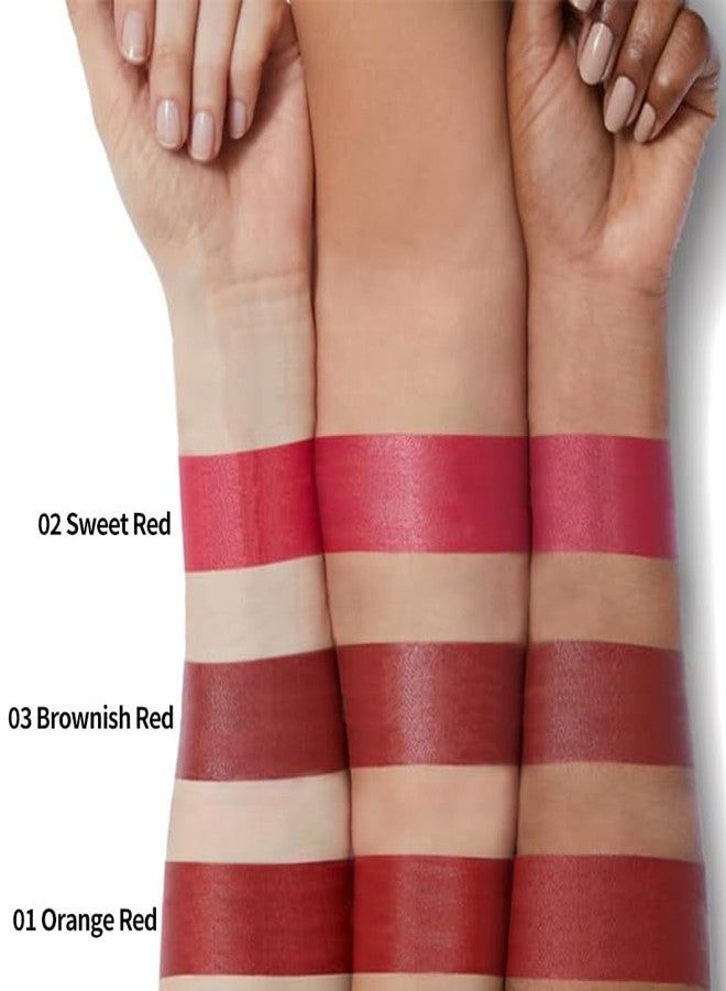 BLUE LOVE Long Lasting Lipstick - Proof Transfer-Resistant, Hydrating Formula for All-Day Wear - Essential Lip Makeup for Women (03 Brownish Red) - Image 4