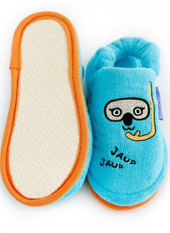 Milk&Moo Milk&Moo Kids Slippers, %100 Cotton, Bath House Sleepers For Kids, Non Slip Soft Sole, With Elastic Band, Lightweight, Breathable, Designed For Indoor Use, For Boys and Girls, 5-6 Years Old  - Image 3