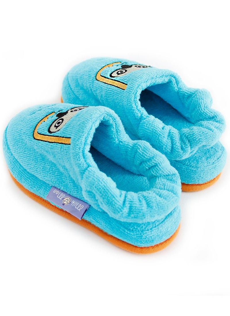 Milk&Moo - Milk&Moo Kids Slippers, %100 Cotton, Bath House Sleepers For Kids, Non Slip Soft Sole, With Elastic Band, Lightweight, Breathable, Designed For Indoor Use, For Boys and Girls, 5-6 Years Old - Image 1