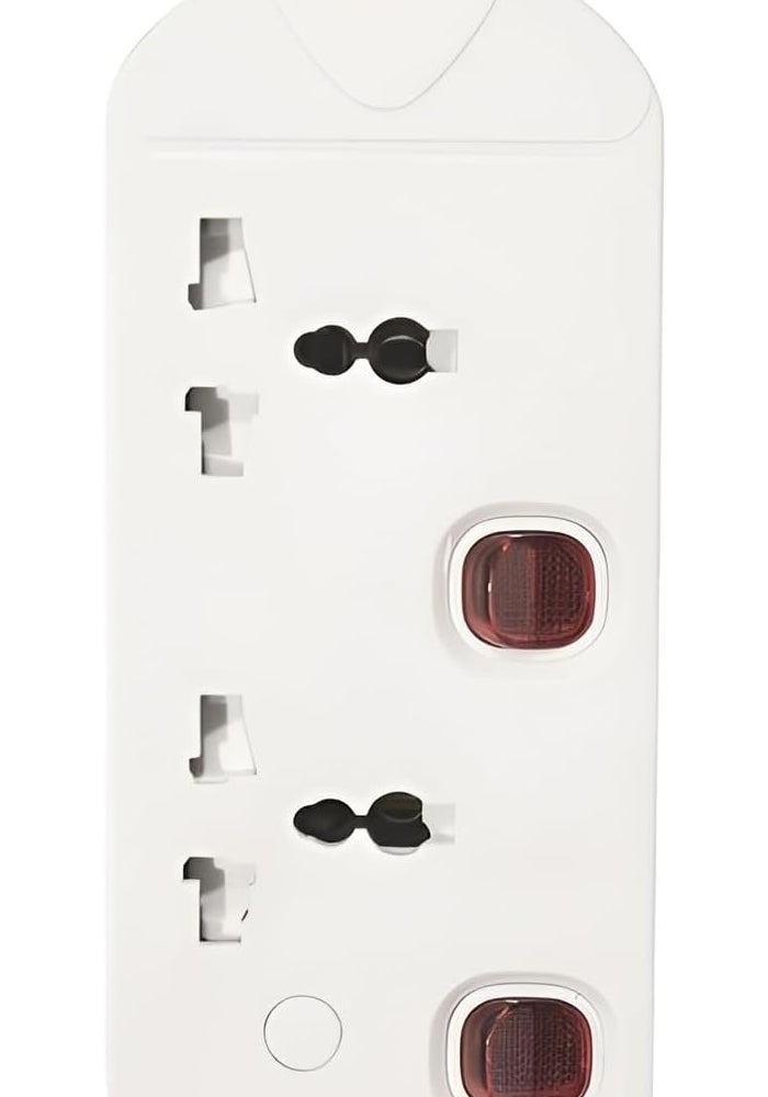 Extension Cord with Individual Switches & Indicator, Multi-Plug Socket, Surge Protection, Heavy-Duty Extension Cord for Home & Office (2-WAY, 5-MTR) - Image 1