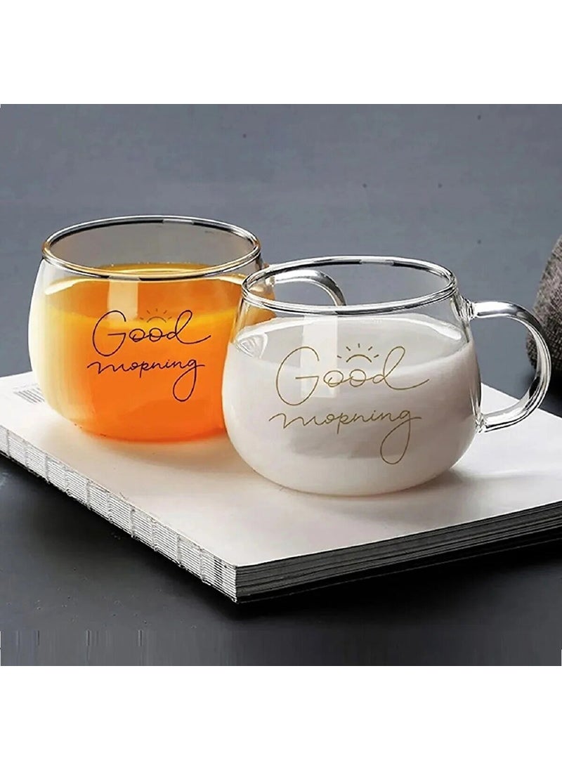 PEROTTI Costa Morning Set of 2 Glass Mugs 400 ml  - Image 1