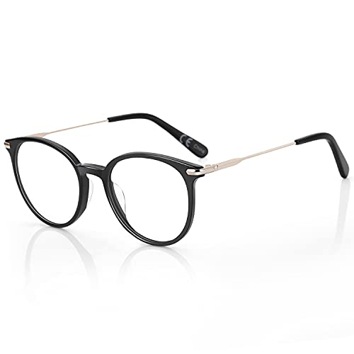ZENOTTIC Round Optical Glasses Transparent Frame Clear Lens Eyewear Non-prescription Eyeglasses for Women - Image 1