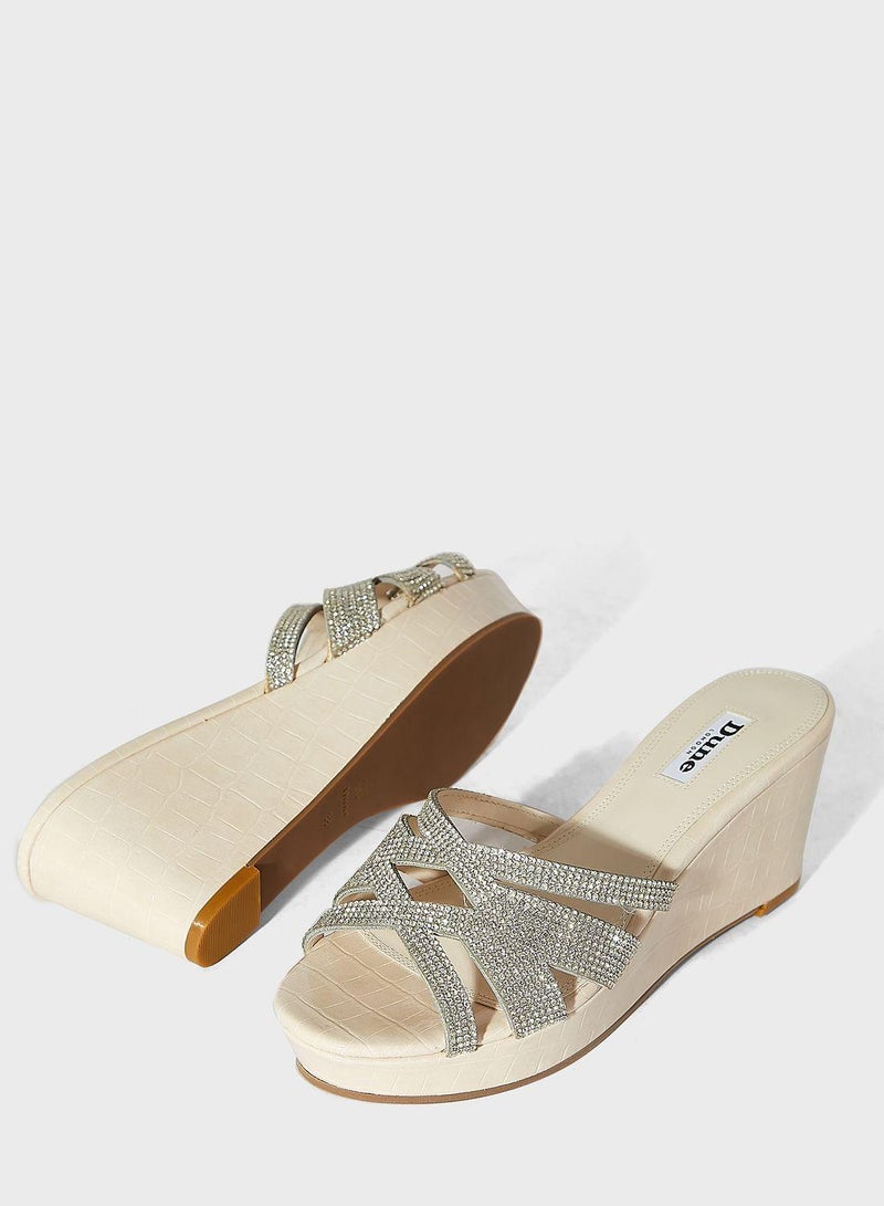 ديون لندن صندل بكعب ويدج - Image 4