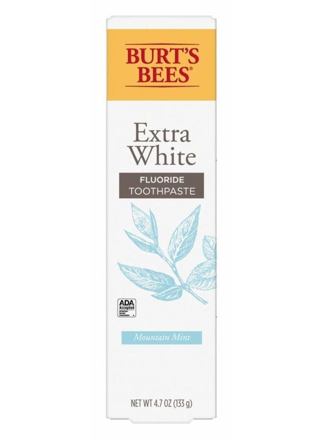 P&G-Burts Bees Burts Extra White Mountain Mint Fluoride Toothpaste 4.7 Ounce (Pack of 2) - Image 3