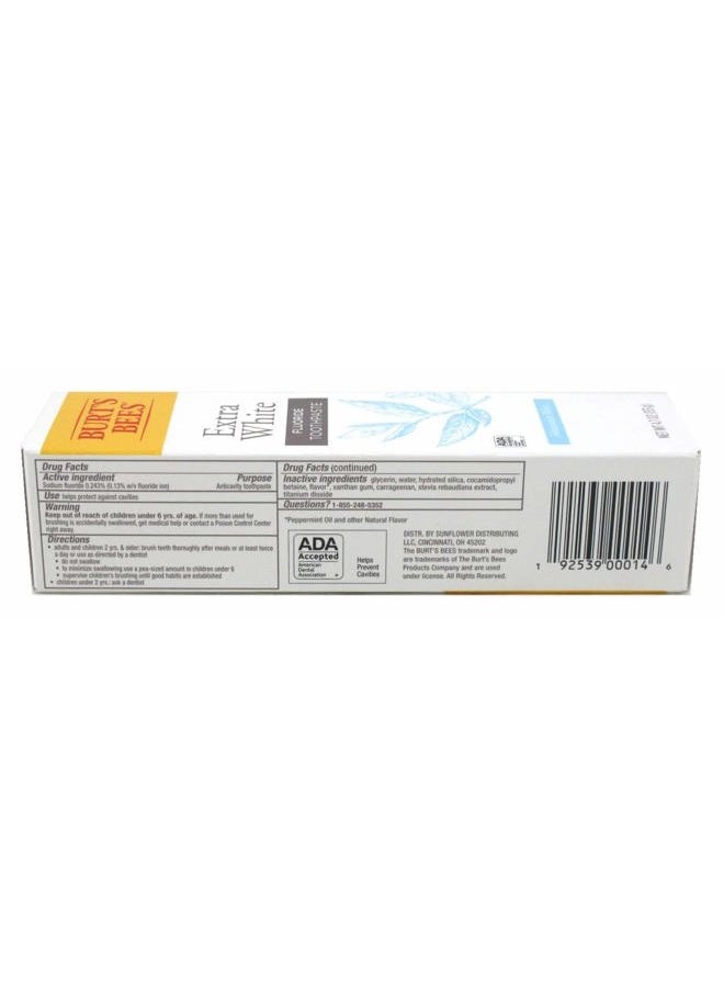 P&G-Burts Bees Burts Extra White Mountain Mint Fluoride Toothpaste 4.7 Ounce (Pack of 2) - Image 4