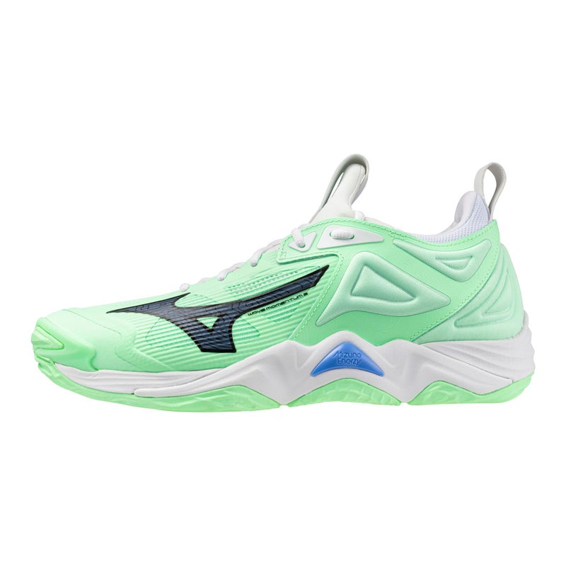 Mizuno حذاء الكرة الطائرة ميزونو ويف مومنتوم 3 للجنسين، نيون مينت-أبيض، 16 أمريكي للرجال - Image 3