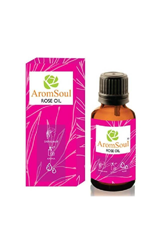 Aromsoul 100% Narural Pure Rose Essential Oil 15 Ml | Therapeutic Aromatherapy Grade | For Face Skin Hair Care | Relaxation; Boost; Massage; Face Glow; Skin Repair Smoothing: Hair Growth  - Image 2