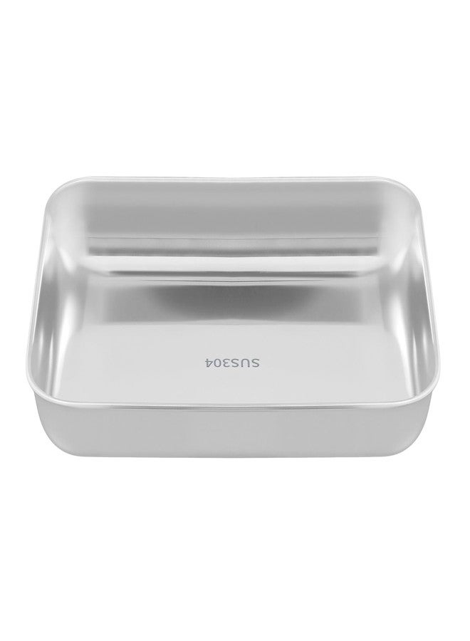 مجموعة سينجون من 8 حاويات تخزين طعام من الفولاذ المقاوم للصدأ، حاويات معدنية لتحضير الوجبات مع أغطية، صندوق غداء قابل للتكديس للنزهات والسفر والعمل - Image 5