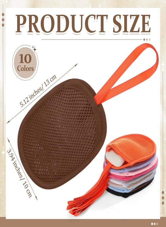 Ferrochef 10 Pcs Mesh Soap Saver Bags Colorful Exfoliation Bar Lathering Soap Pouches Double Sided Pocket Bags for Rich Lather Body Face Cleaning - Image 2