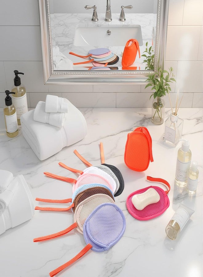 Ferrochef 10 Pcs Mesh Soap Saver Bags Colorful Exfoliation Bar Lathering Soap Pouches Double Sided Pocket Bags for Rich Lather Body Face Cleaning - Image 3