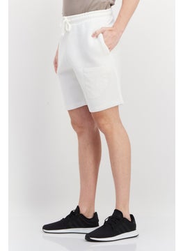 Blank Essentials Men Brand Logo Basic Shorts, Off White  - Image 2