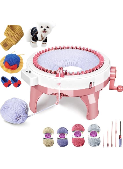 48 Needles Knitting Machine With Row Counter And Plain Tube Weave Conversion Key Efficiently DIY Scarf Hat Sock